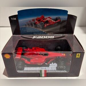 Vintage 2006 SHELL V-POWER Ferrari F2008 Car Miniature 1:38 HOT WHEELS NEW